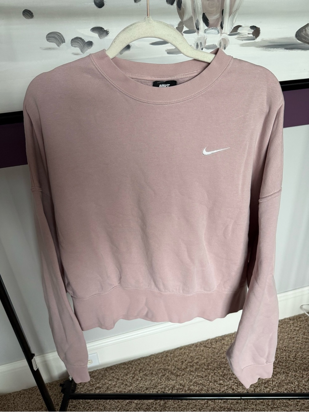 Nike Women's Light Mauve Crewneck Sweatshirt